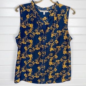 41 Hawthorn Sleeveless Floral Blouse Size Large